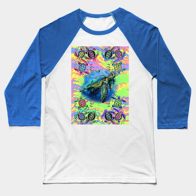 The Colors of Turtle Baseball T-Shirt by rickyrickbob